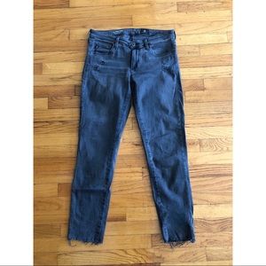 AG grey crop skinny jeans